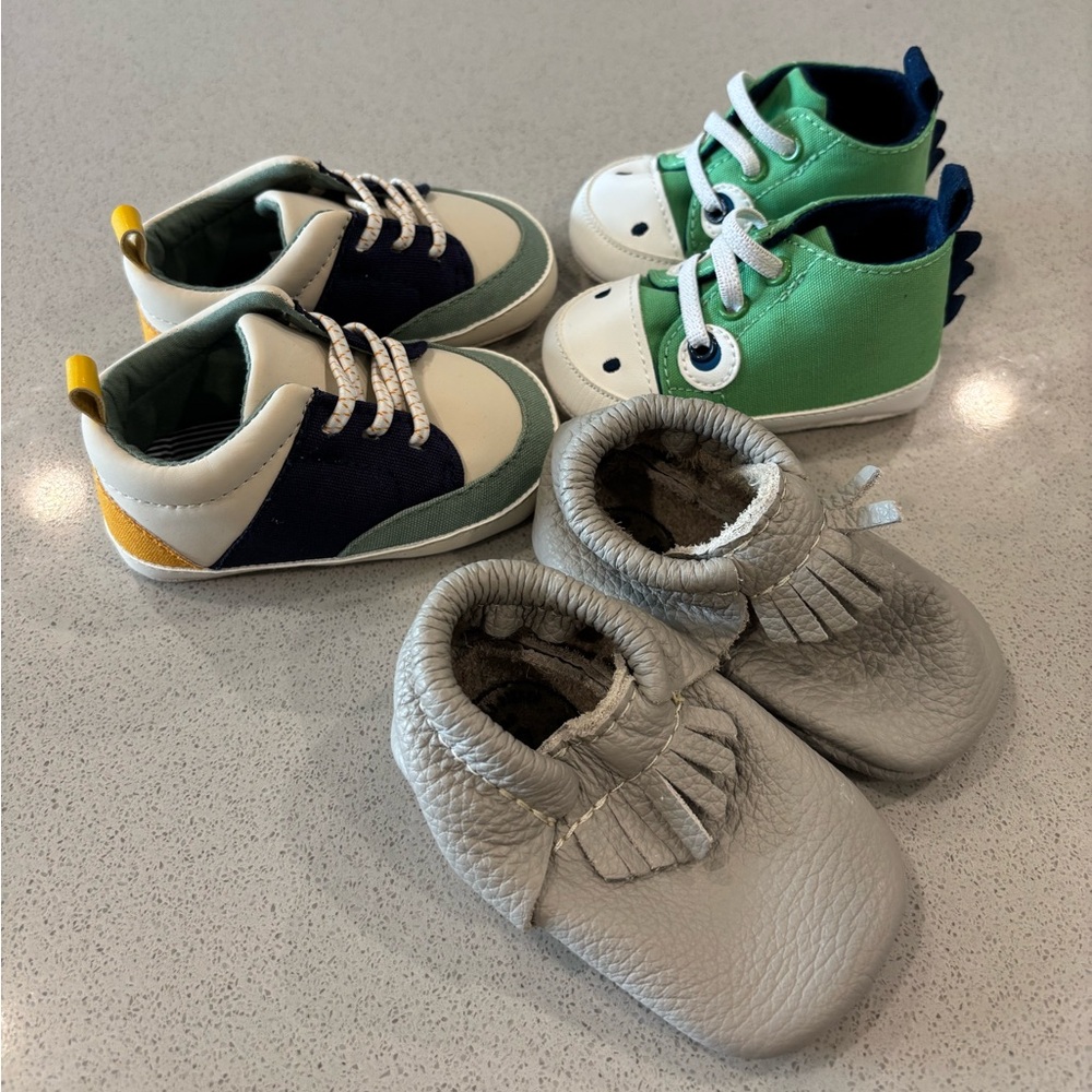 Baby shoes three pairs